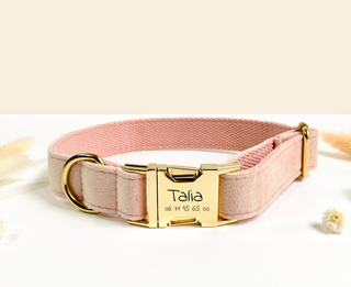 Collier velours - Rose