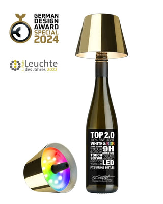 Lampe bouteille - or