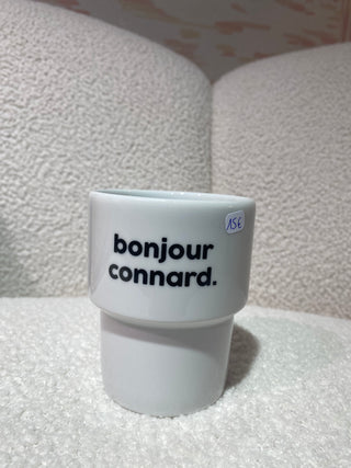 Tasse « Bonjour connard »