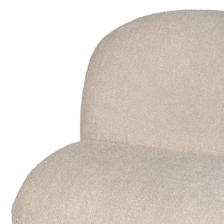 FAUTEUIL BEIGE TISSU-MÉTAL SALON