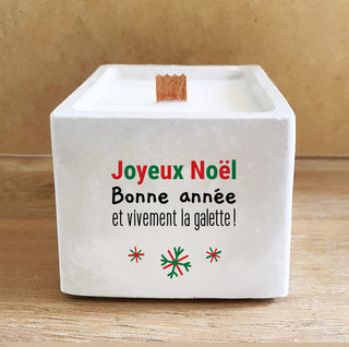 Bougie « Noel - Galette »