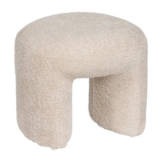 TABOURET BEIGE ÉTOFFE SALON