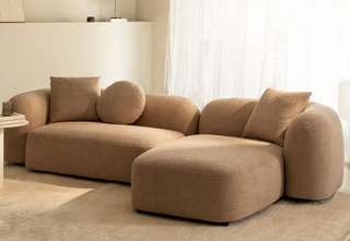 Canapé modulaire avec méridienne droite 2 pièces en chenille Coco