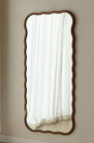 Miroir mural en bois de chêne