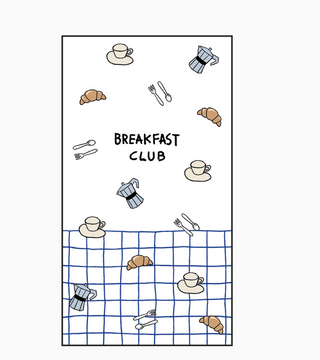 Serviette papier rectangle breakfast club x15