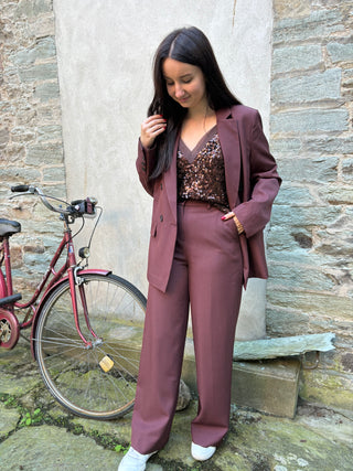 Pantalon tailleur - Bordeaux