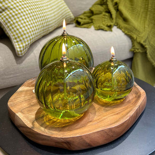 Lampe à huile - Sphere twist Olive