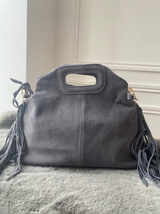 Sac à franges "Gris"