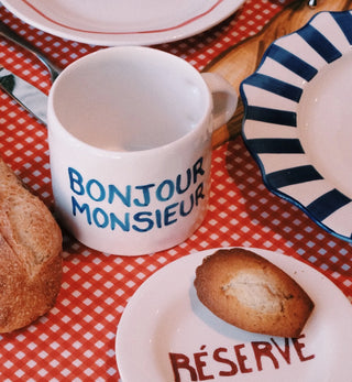 Lot de 2 mugs - "Bonjour"