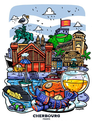 Affiche "Cherbourg" - Thurb