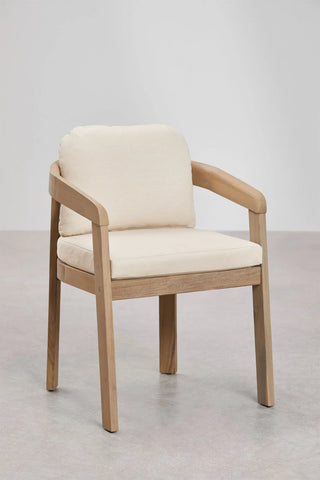 Ensemble table rectangulaire en bois d'acacia et chaises de salle à manger