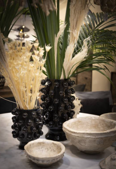 Vase céramique “Grappe noir” – Petit