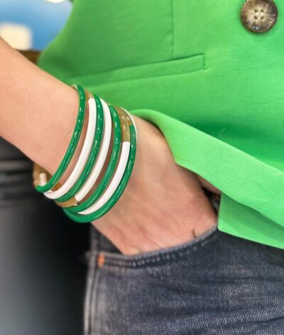 Bracelet corne  vert