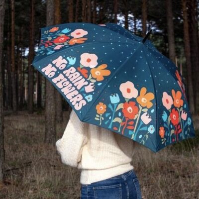 Parapluie “no rain no flowers”