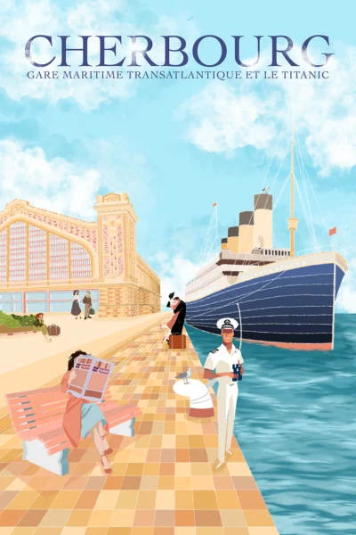 Affiche “Gare maritime et titanic”