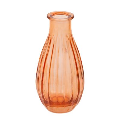 Vase à bourgeons en verre orange