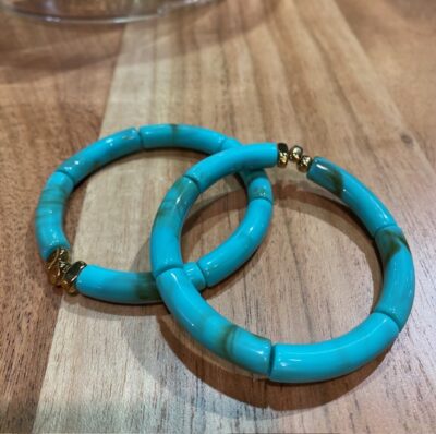 Bracelet corne – Bleu